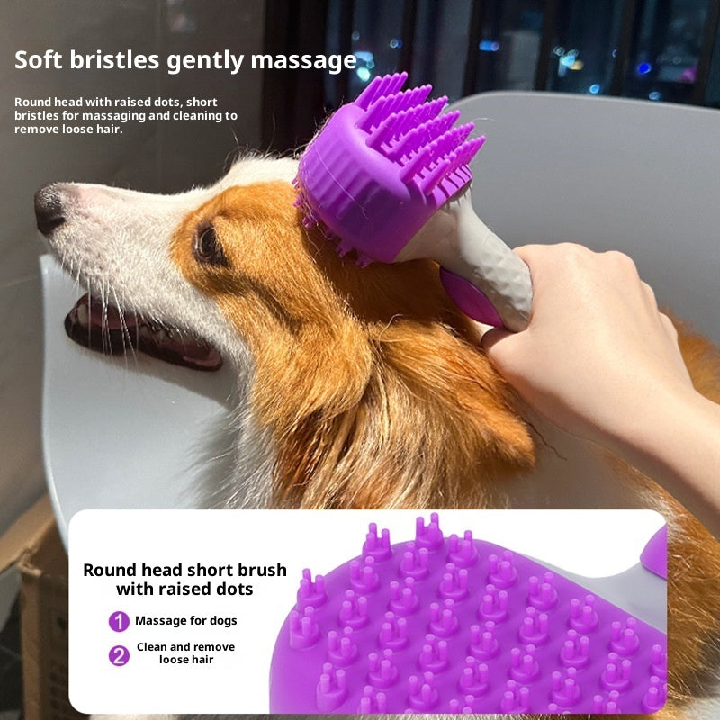 Pet Shower Brush For Bath Hair Cleaning And Grooming