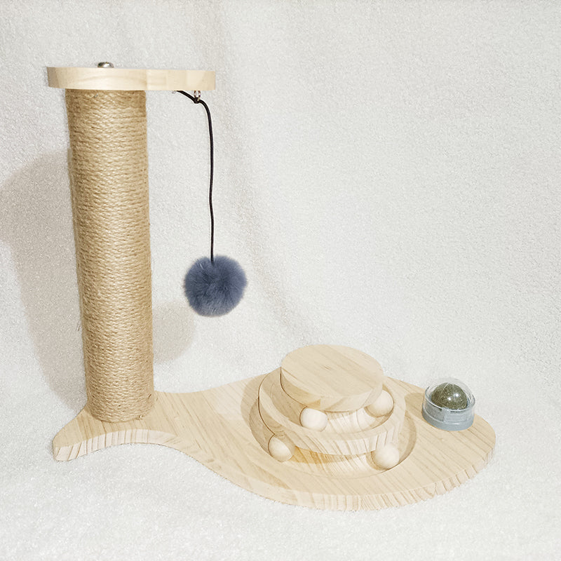 Pet Wooden Turntable Bite Resistant Interactive Toy