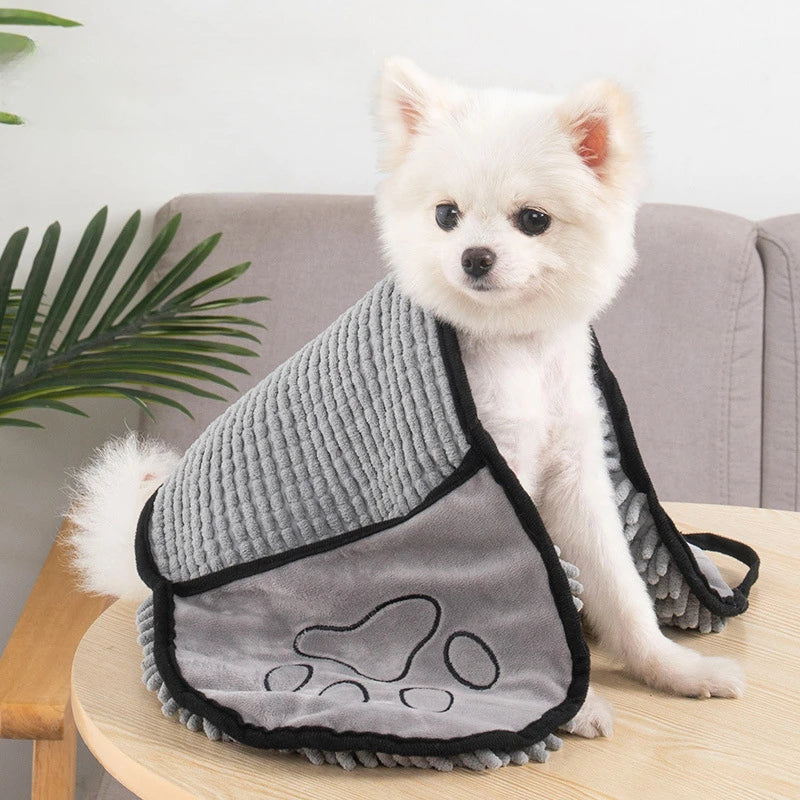 Super Absorbent Microfiber Pet Towel With Hand Pockets Quick Drying