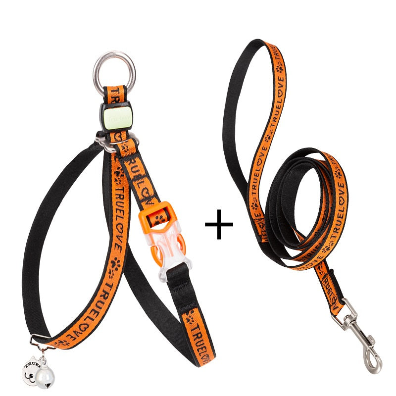 Pet Vest Chest Strap Bell Rope Leash Small Medium