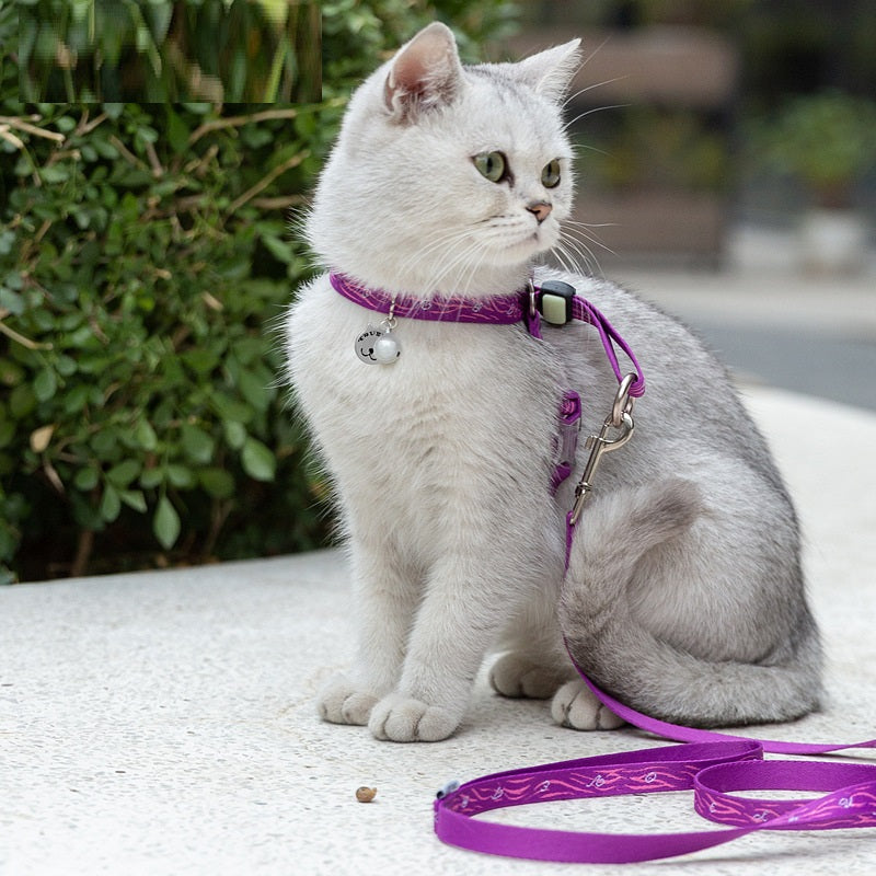 Pet Vest Chest Strap Bell Rope Leash Small Medium