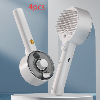 Pet Self Cleaning Steam Grooming Brush Hair Removal Tool