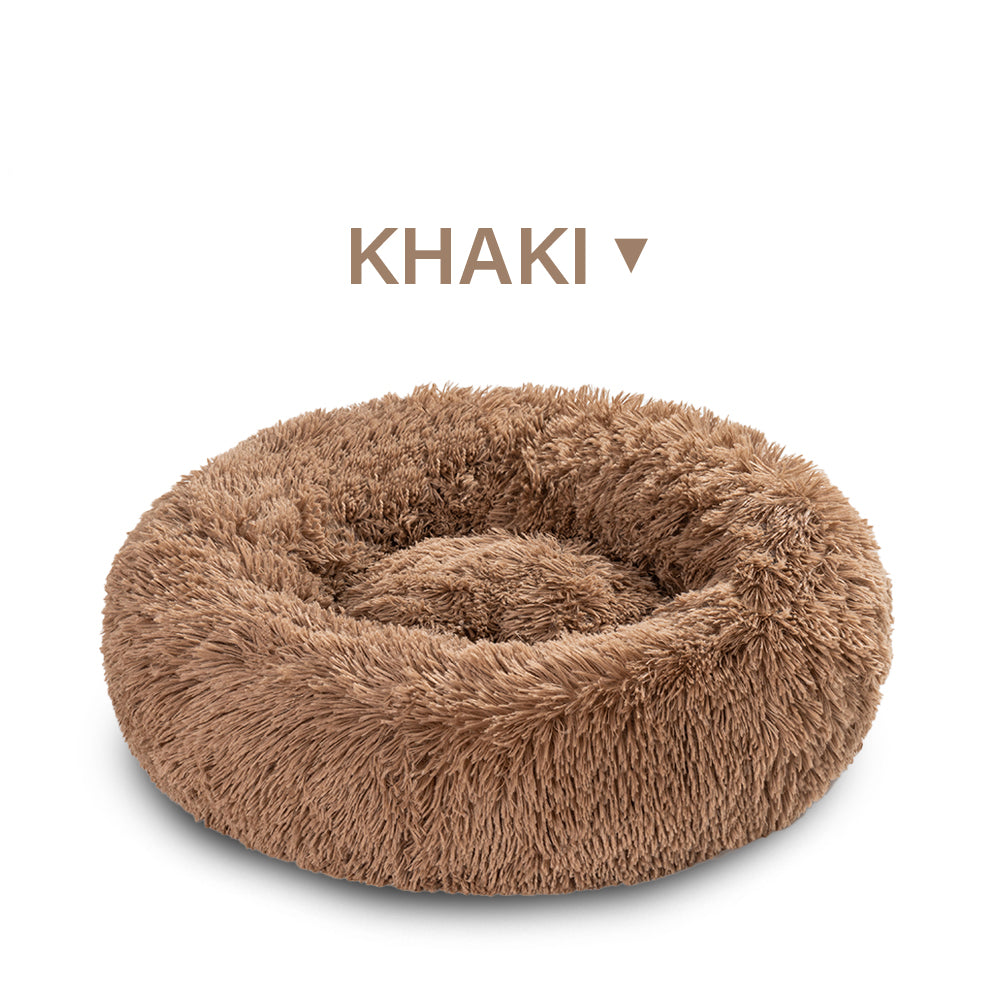 Washable Round Soft Pet Donut Bed Quiet Sleeping Mat
