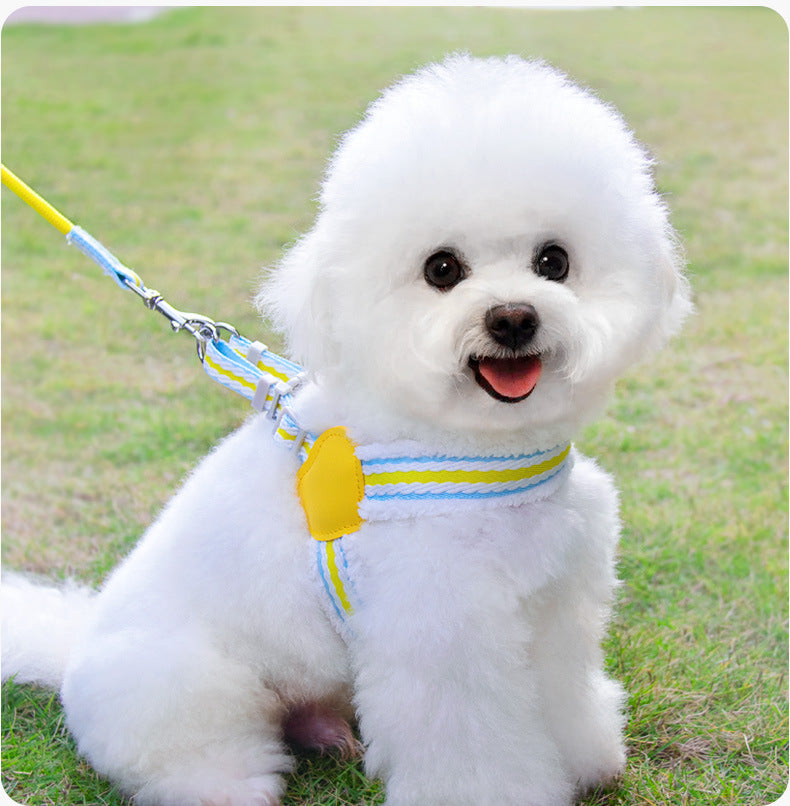Summer Breathable Pet Chest Vest Walking Leash For Small Medium Pets