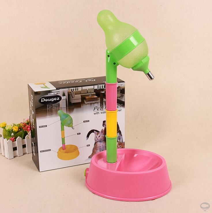 Adjustable Height Automatic Pet Water Dispenser Bowl