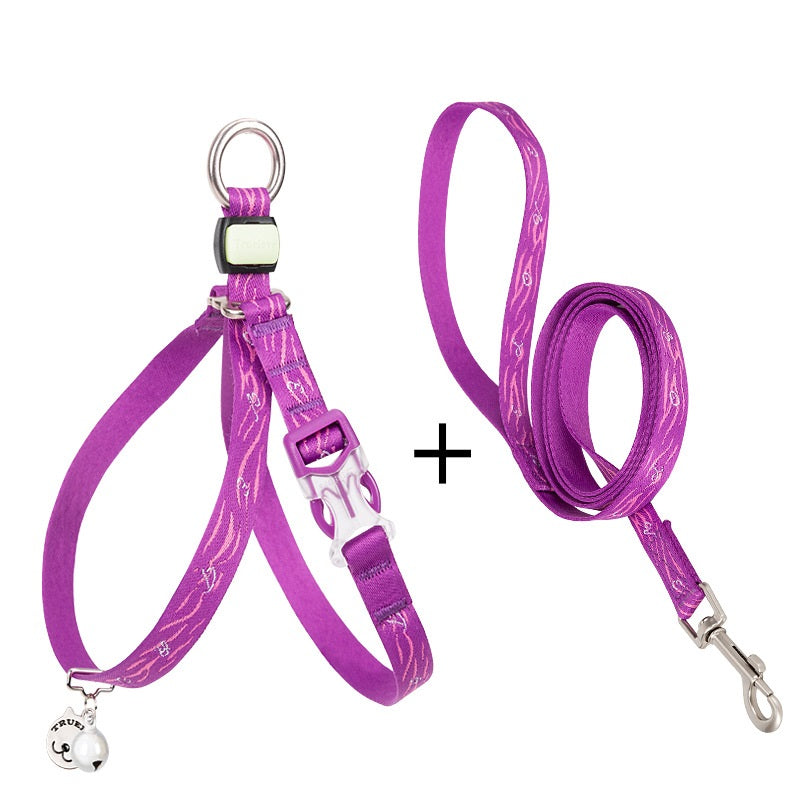 Pet Vest Chest Strap Bell Rope Leash Small Medium