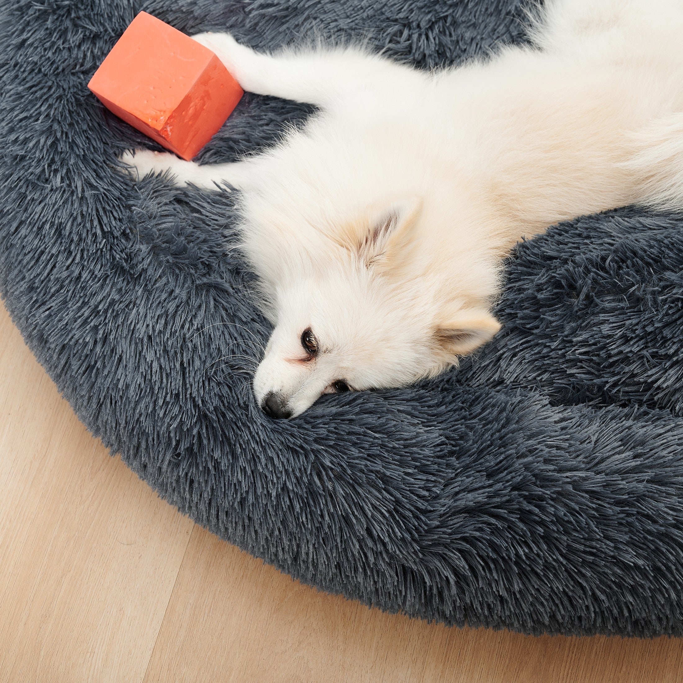 Washable Round Soft Pet Donut Bed Quiet Sleeping Mat