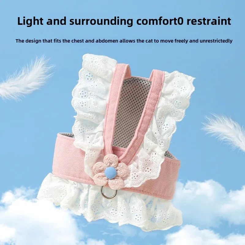 Summer Pet Safety Rope Back Strap Walking Harness Strap Set