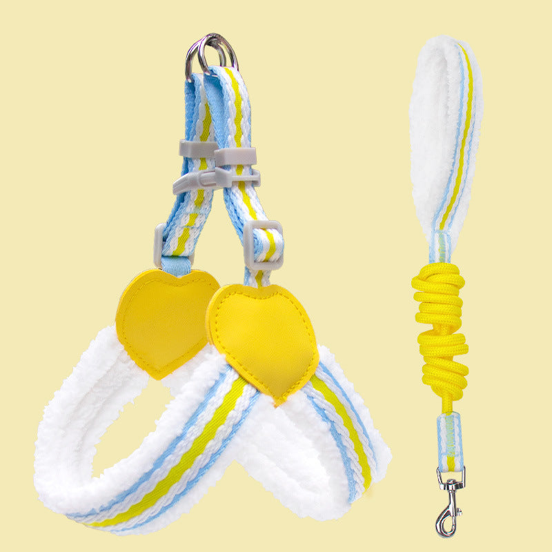 Summer Breathable Pet Chest Vest Walking Leash For Small Medium Pets