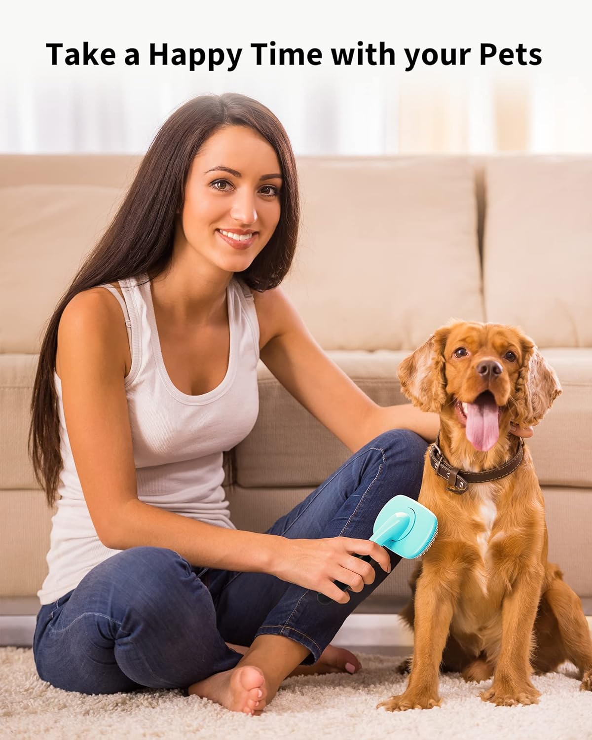 Pet Grooming Shedding Brush Hair Removal Grooming Tool
