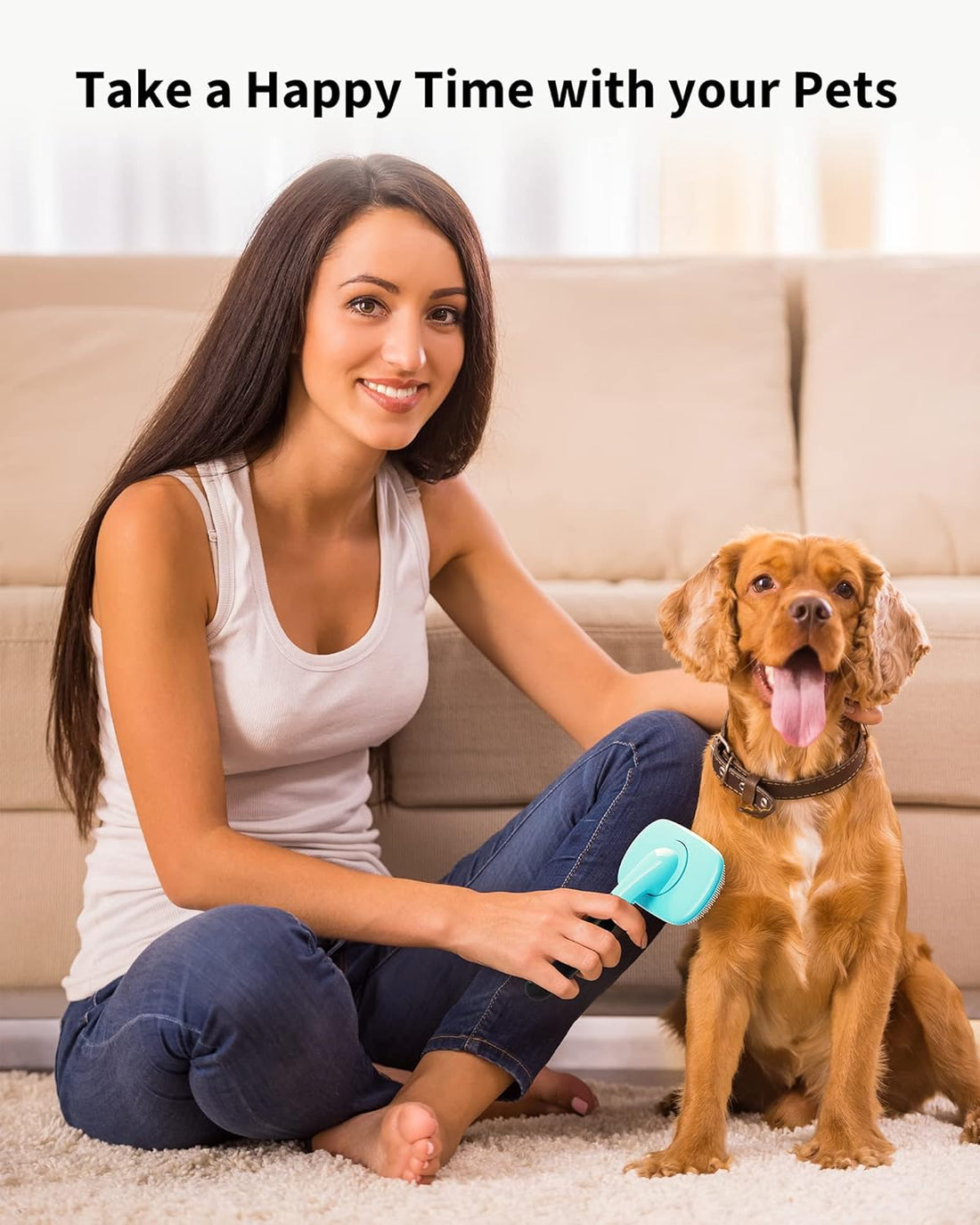 Pet Grooming Shedding Brush Hair Removal Grooming Tool