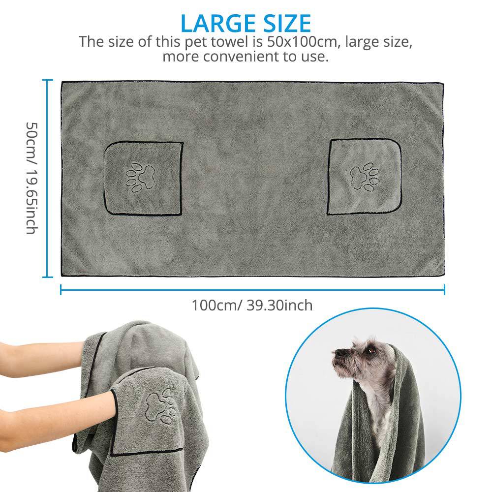 Pet Super Absorbent Bathrobe Towel For Quick Drying