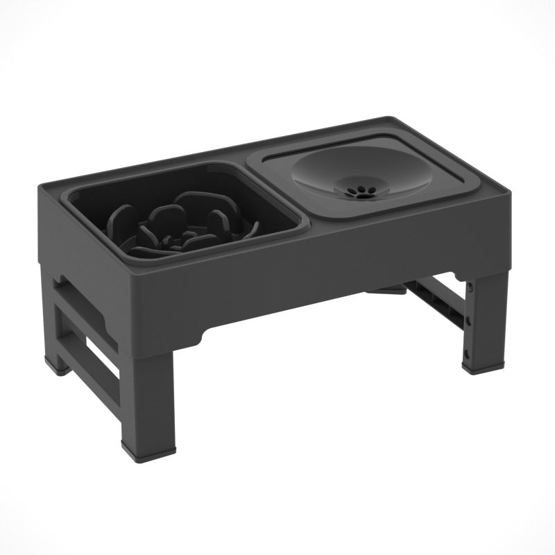 Adjustable Height Double Stainless Steel Pet Feeding Bowl