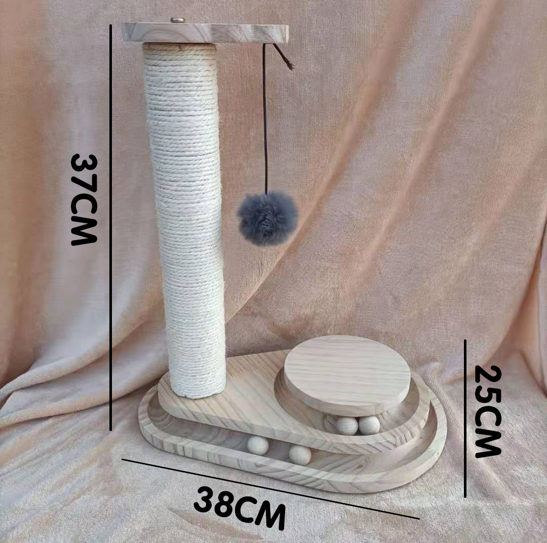 Pet Wooden Turntable Bite Resistant Interactive Toy