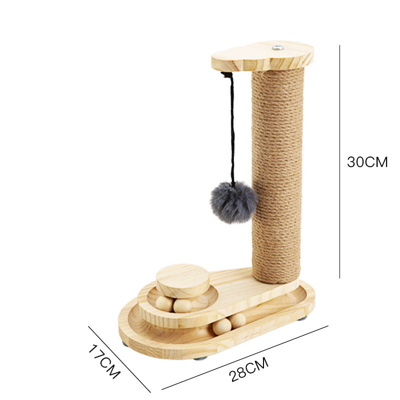 Pet Wooden Turntable Bite Resistant Interactive Toy