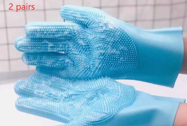 Pet Silicone Grooming Glove Brush For Hair Cleaning And Massage