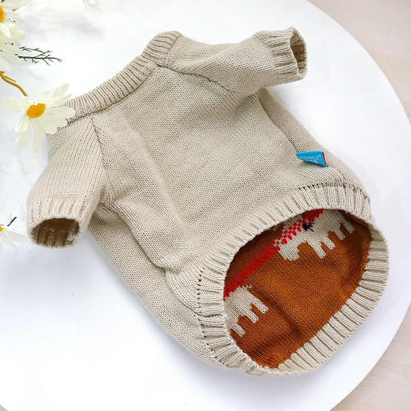 Pet Festive Christmas Sweater Warm Winter Clothing Apparel