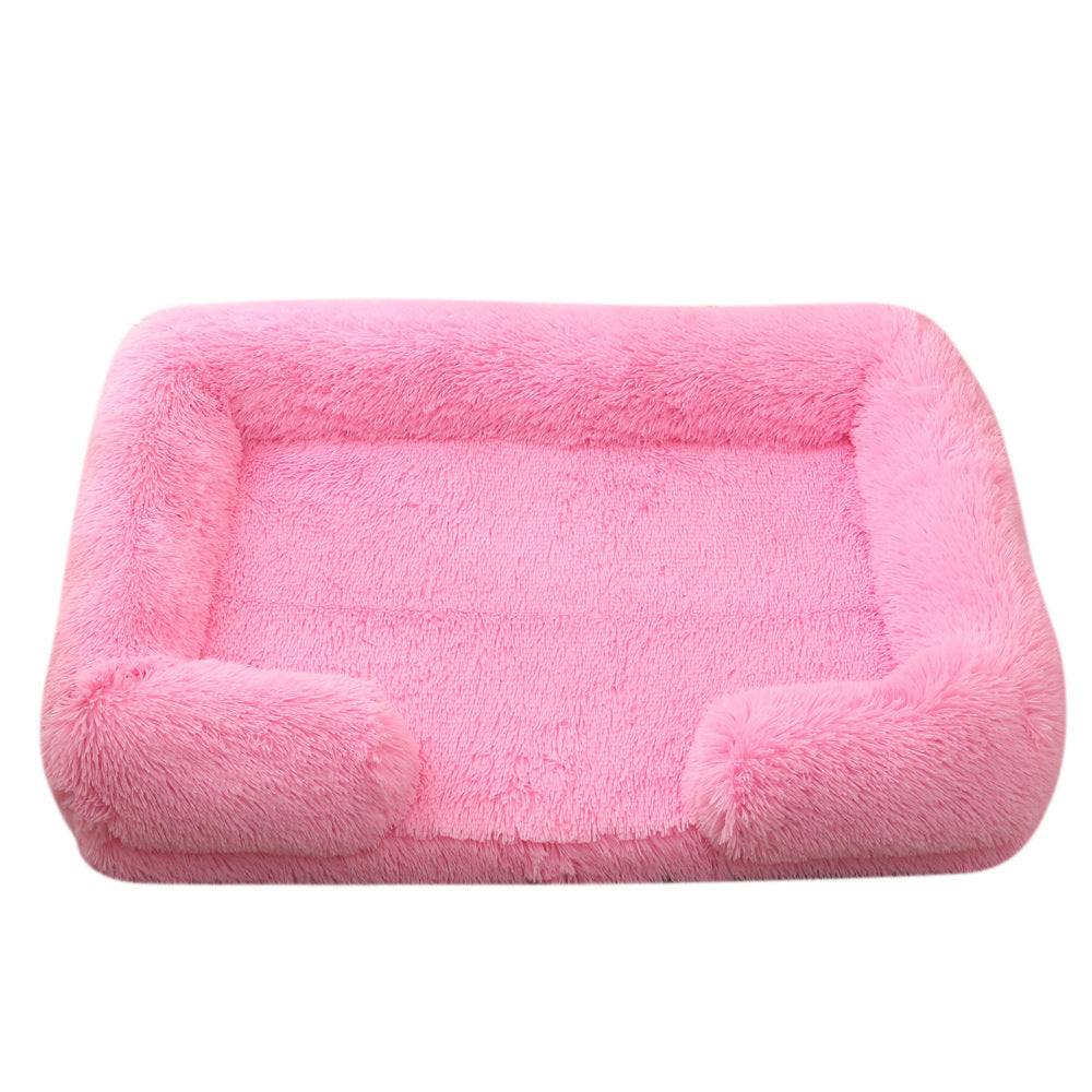 Plush Round Pet Winter Warm Sleeping Bed