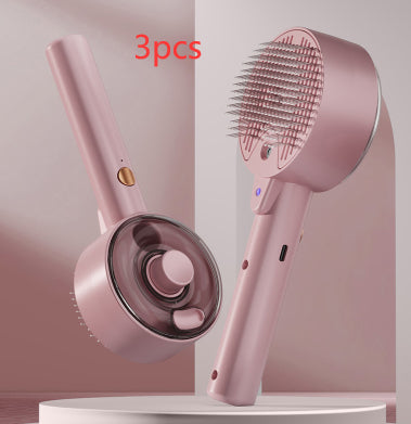 Pet Self Cleaning Steam Grooming Brush Hair Removal Tool