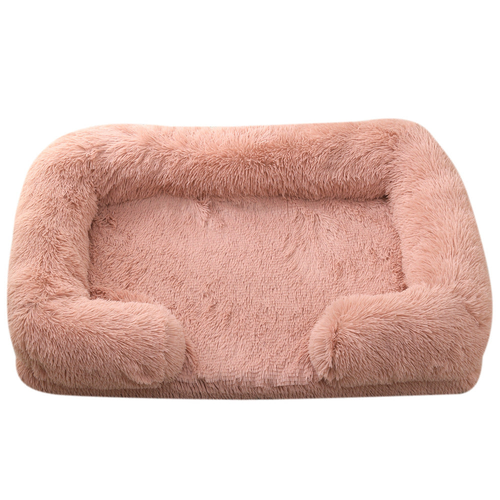 Plush Round Pet Winter Warm Sleeping Bed
