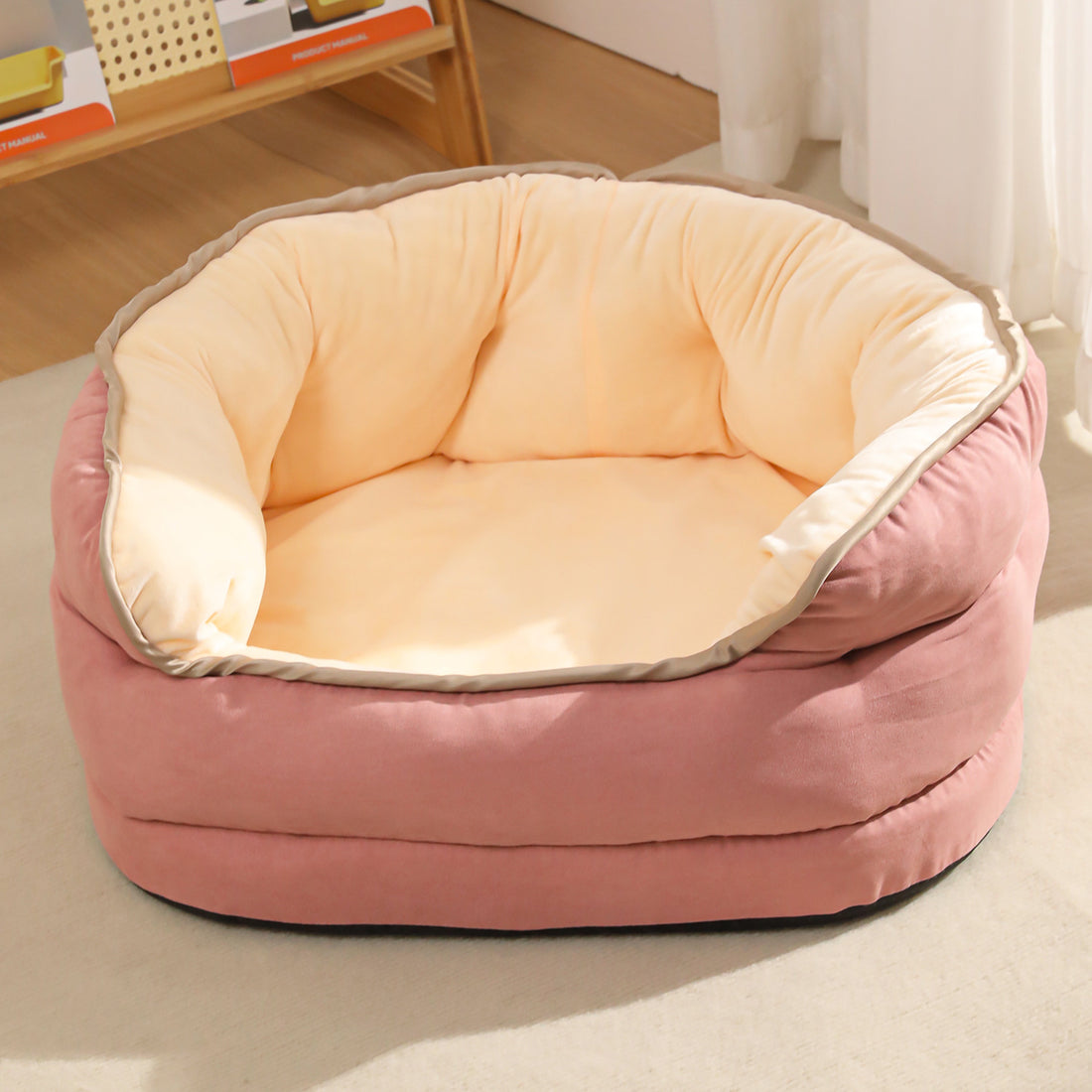 Warm Plush Pet Sofa Bed Mattress Kennel Set