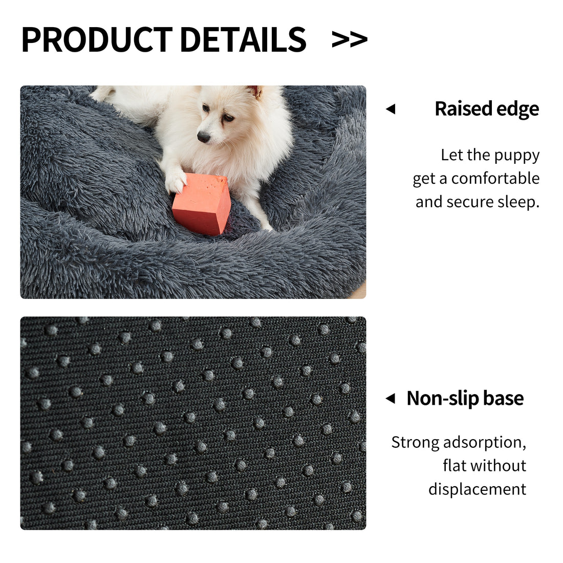 Washable Round Soft Pet Donut Bed Quiet Sleeping Mat