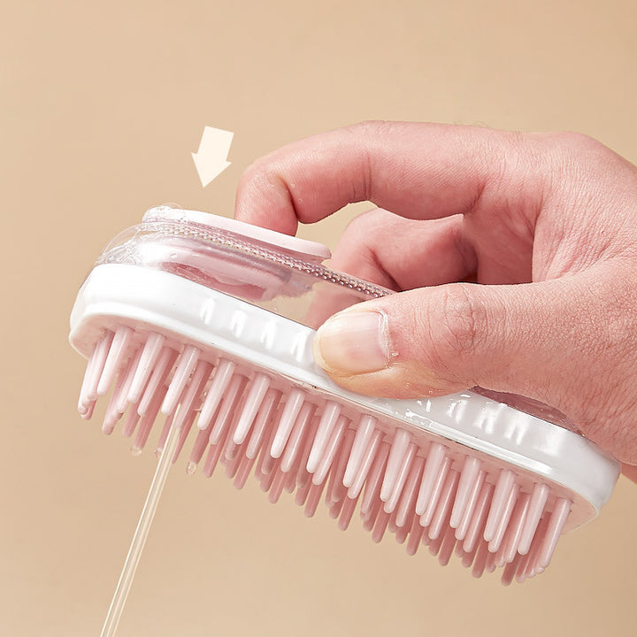 Pet Silicone Bath Brush For Massage Cleaning And Grooming