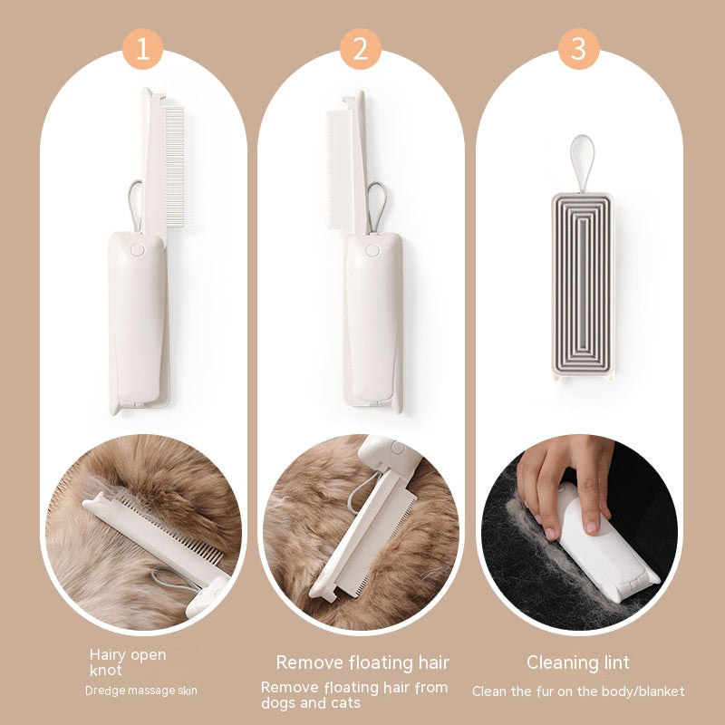 Pet Grooming Hair Removal Massage Brush Floating Hair Tool