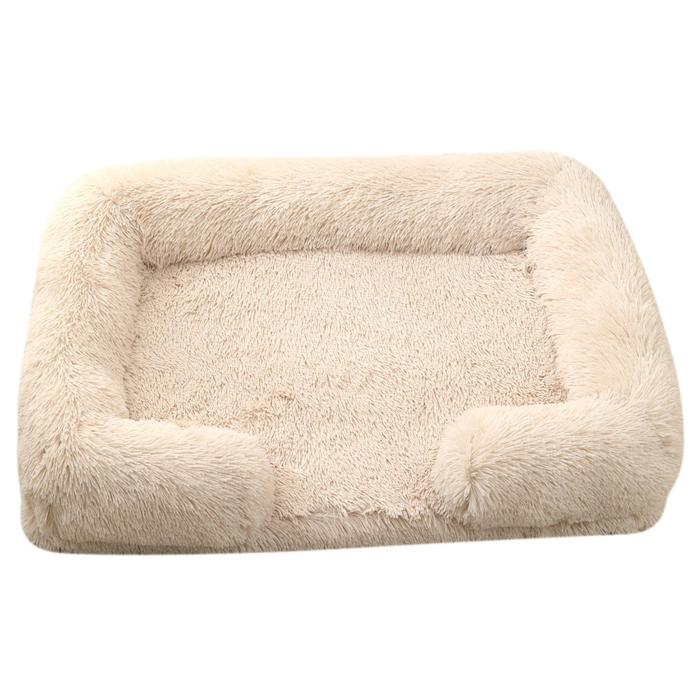 Plush Round Pet Winter Warm Sleeping Bed