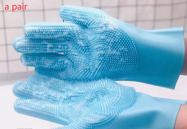 Pet Silicone Grooming Glove Brush For Hair Cleaning And Massage