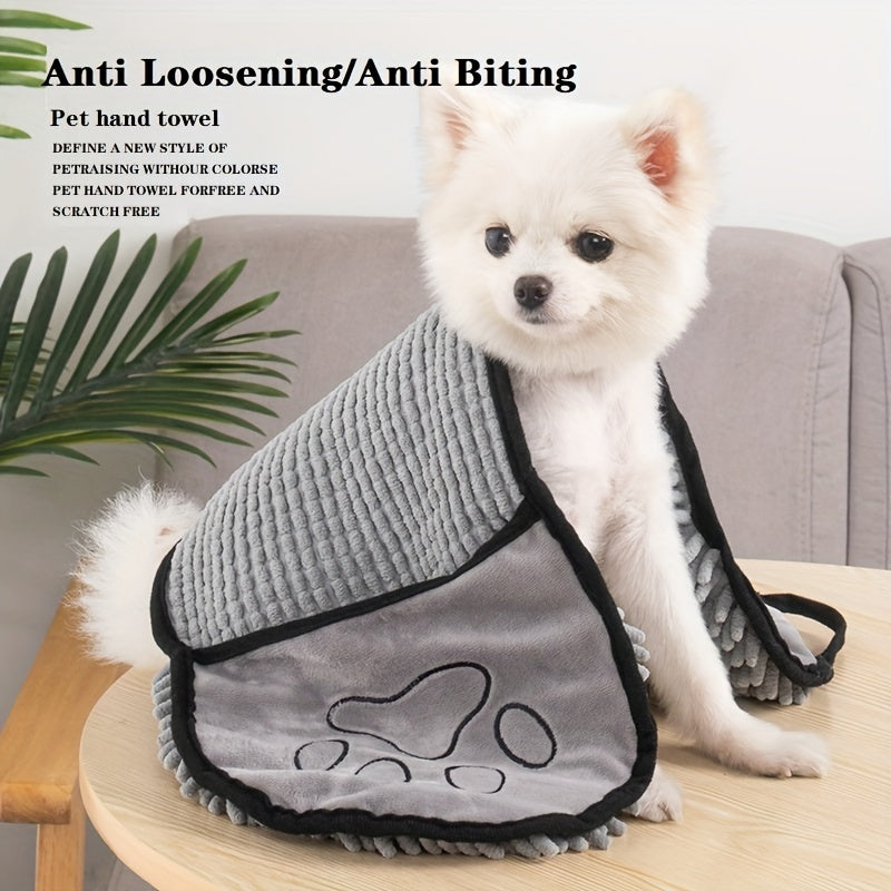 Super Absorbent Microfiber Pet Towel With Hand Pockets Quick Drying