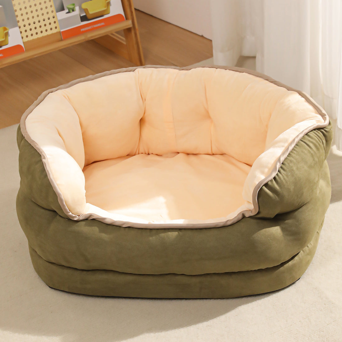 Warm Plush Pet Sofa Bed Mattress Kennel Set