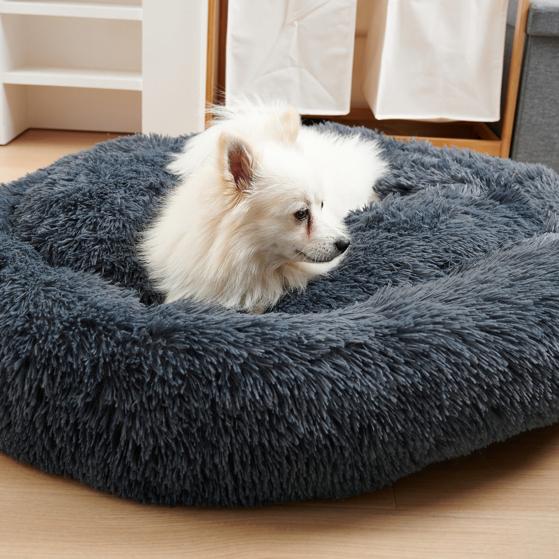 Washable Round Soft Pet Donut Bed Quiet Sleeping Mat