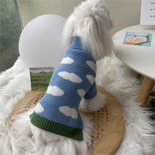 Pet Jacquard Knit Sweater Warm Winter Clothing