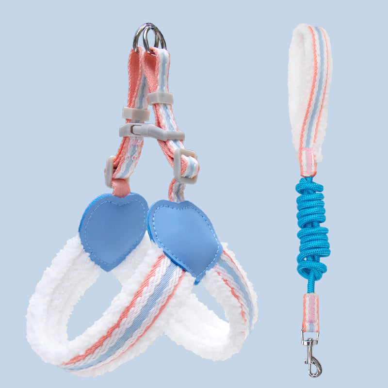 Summer Breathable Pet Chest Vest Walking Leash For Small Medium Pets