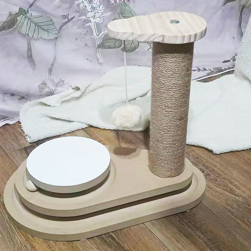 Pet Wooden Turntable Bite Resistant Interactive Toy