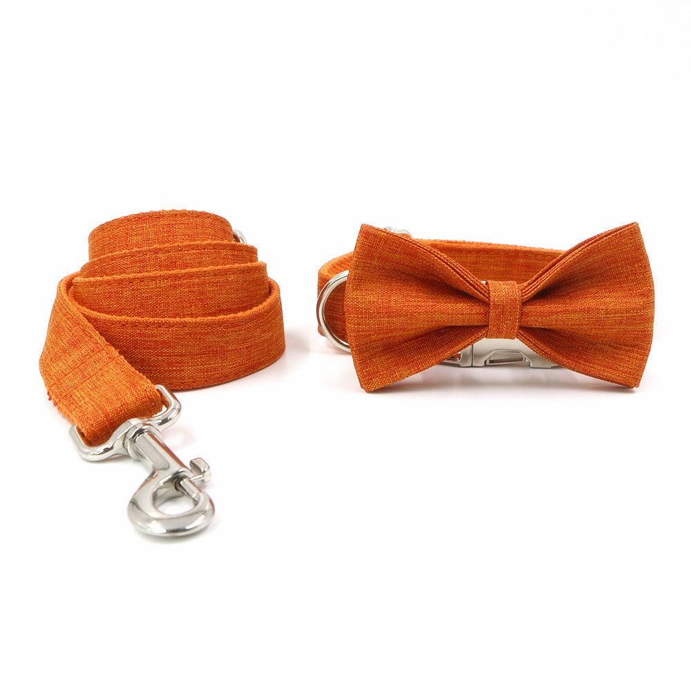 Pet Bow Collar Rope Leash Fashion Set