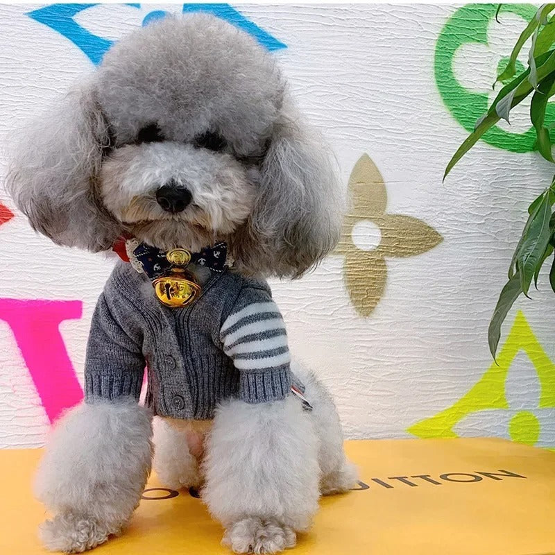 Pet Cardigan Sweater Warm Knit Clothing