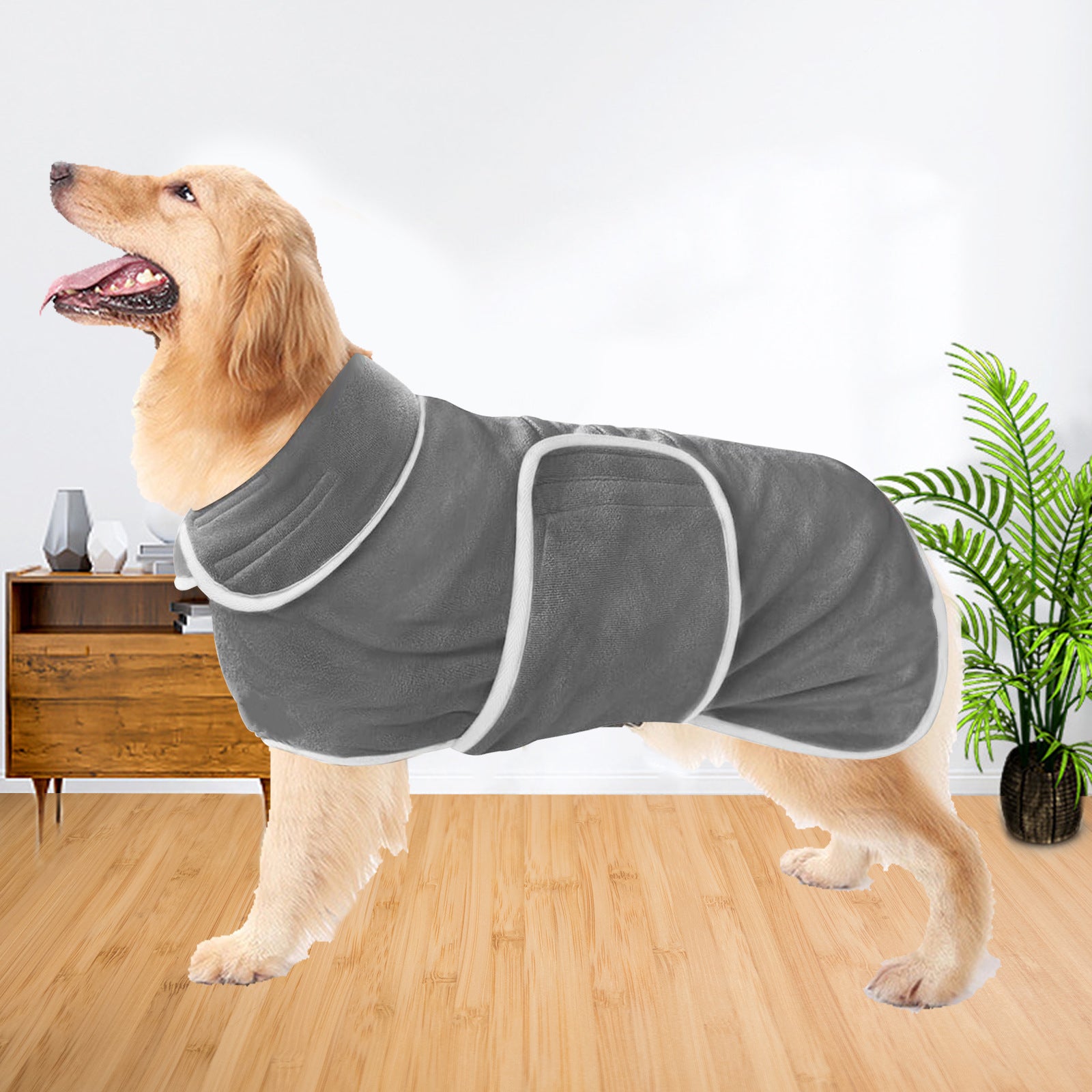 Pet Super Absorbent Bathrobe Towel Pajama Coat Outfit