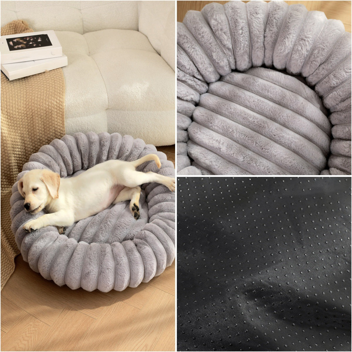 Plush Round Pet Winter Warm Sleeping Nest Kennel Mat