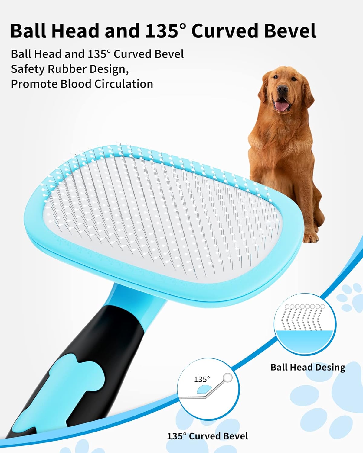 Pet Grooming Shedding Brush Hair Removal Grooming Tool
