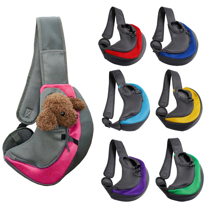 Pet Mesh Oxford Shoulder Carrier Bag Outdoor Travel Tote
