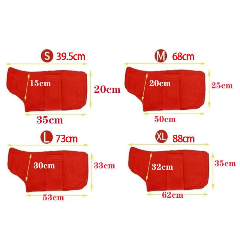Pet Microfiber Bathrobe Towel Fast Drying Grooming Coat