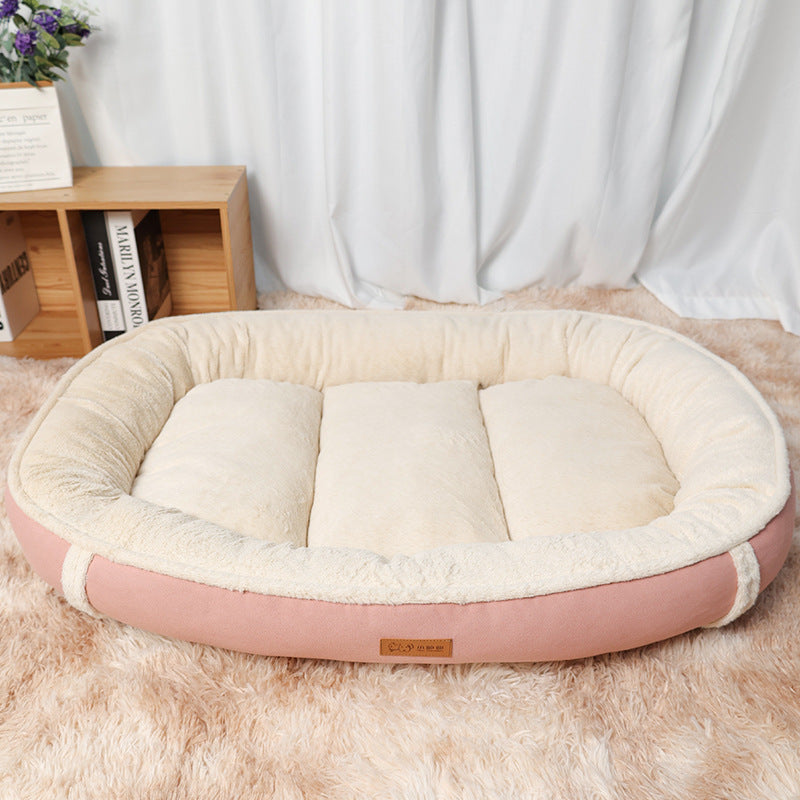 Linen Round Non Slip Pet Sleeping Mat Nest Bed