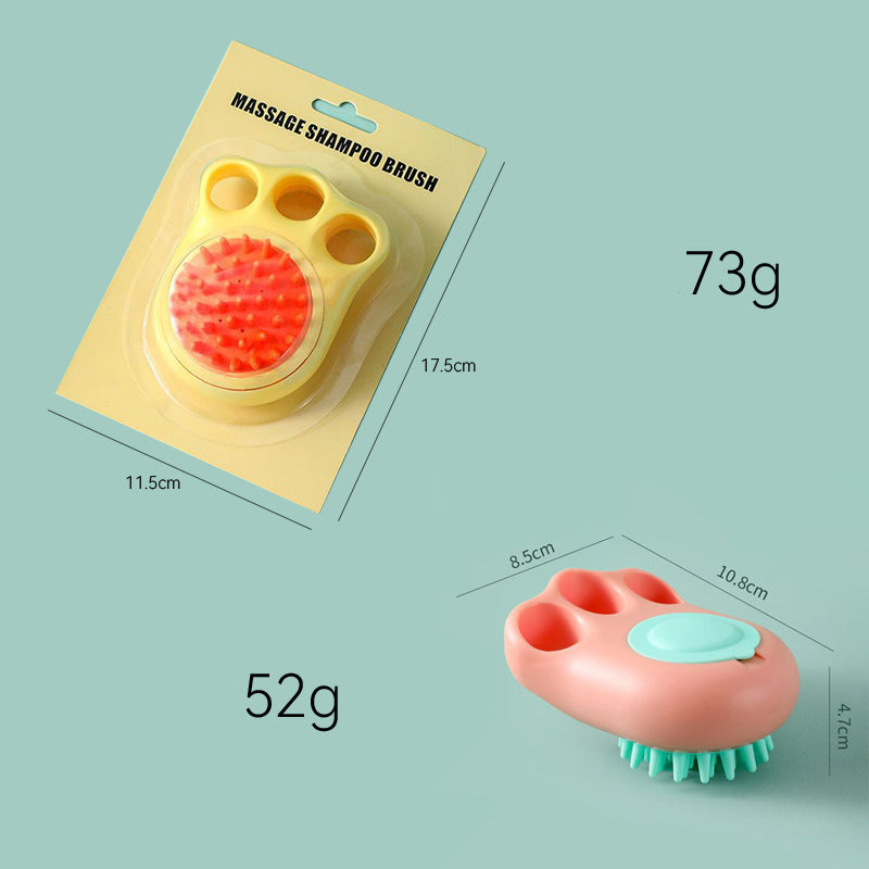 Pet Bath Brush Claw Massage Comb Grooming Cleaning Tool