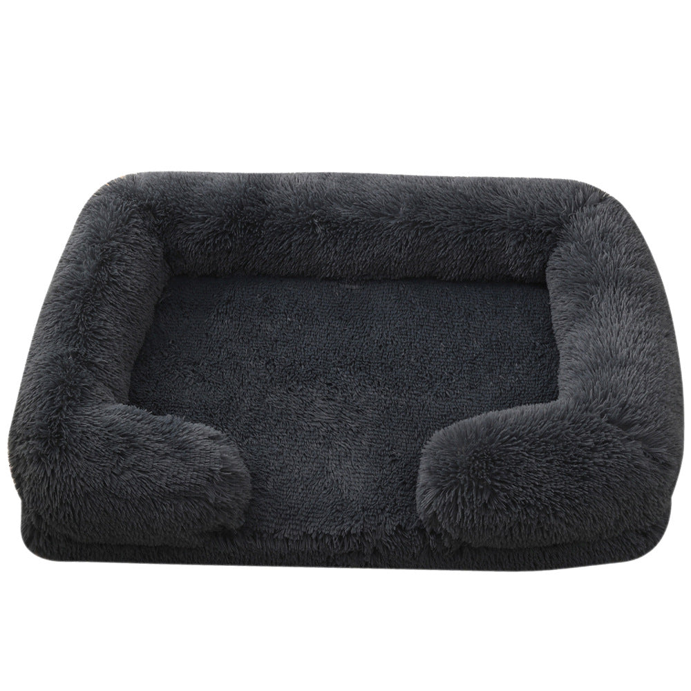 Plush Round Pet Winter Warm Sleeping Bed