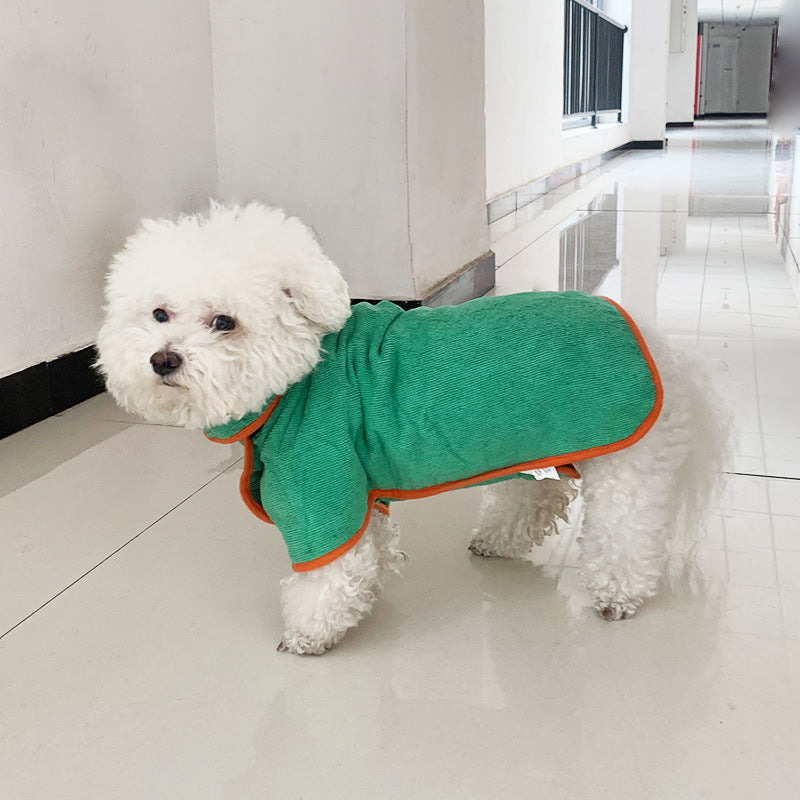 Pet Microfiber Bathrobe Towel Fast Drying Grooming Coat