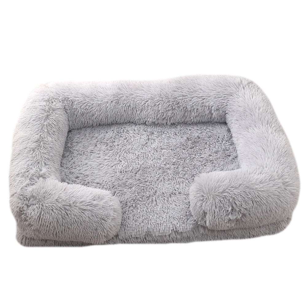 Plush Round Pet Winter Warm Sleeping Bed