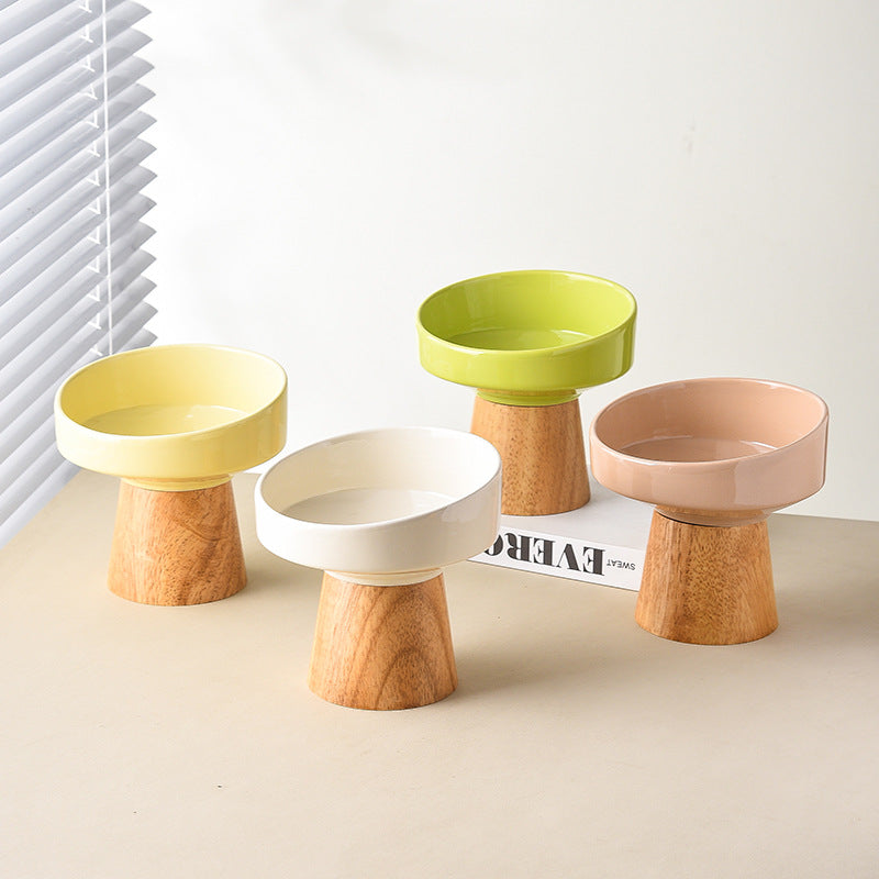 Elevated Ceramic Pet Food And Water Bowl