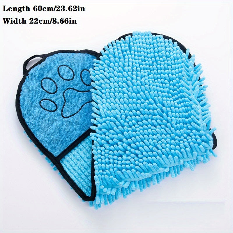 Super Absorbent Microfiber Pet Towel With Hand Pockets Quick Drying